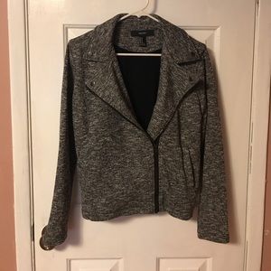 Forever 21 Marled Knit Moto Jacket