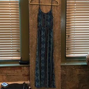 Long blue maxi dress