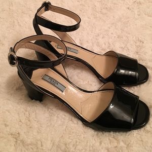 Authentic Prada Patent Leather Block Heels