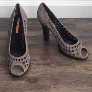 Brand New Via Spiga V-Domino Suede Heels