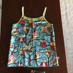 Nick and Nora silk owl Jammie's Sz 14/16