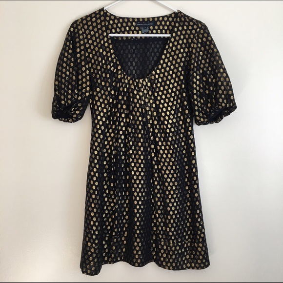 French Connection metallic polka dots mini dress