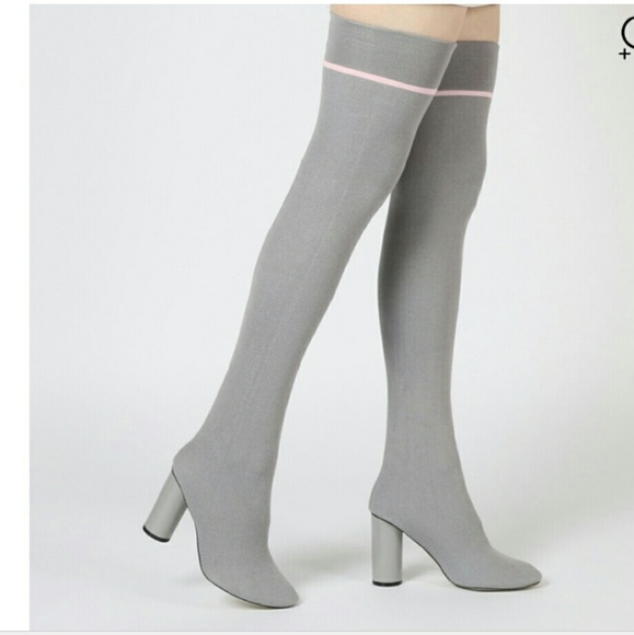 NIB sock thigh-high boots