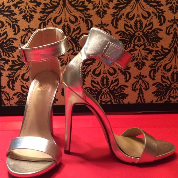 Silver Sandal Heels