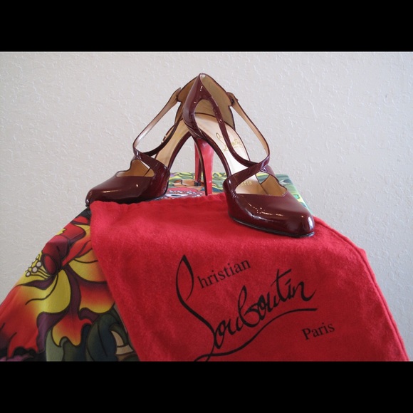 SOLD.  Christian Louboutin Red Patent Leather - Picture 3 of 5