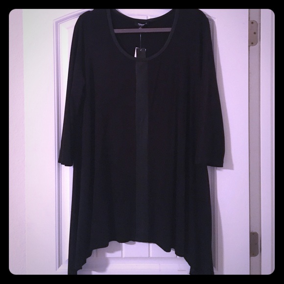 Premise Studio Black Sexy Soft Plus Size Tunic