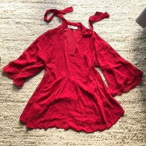 Red Marni silk blouse