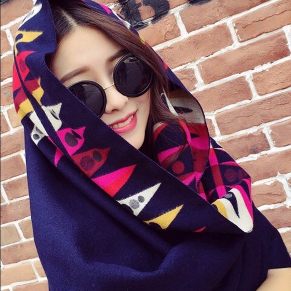 Reversible Shawl/Wrap Blanket Scarve