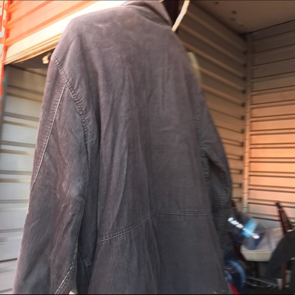 Navy Blue fleece lined corduroy jacket - Picture 2 of 4