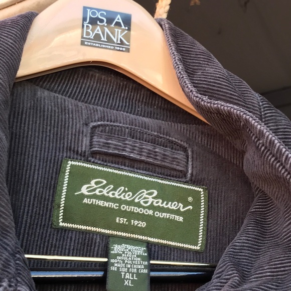 Navy Blue fleece lined corduroy jacket - Picture 4 of 4