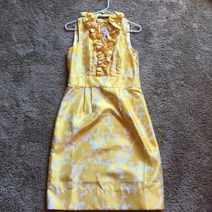 Yellow and white floral dress