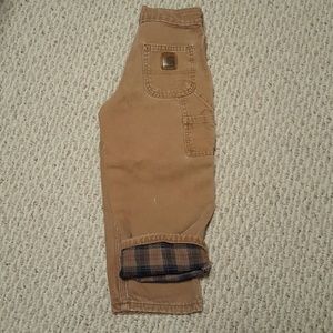 Carhartt flannel lined little kid workpants