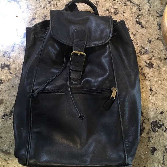 Coach vintage leather backpack. large!