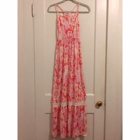 Pink Floral Maxi Dress