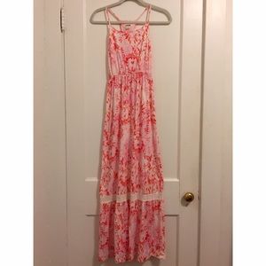 Pink Floral Maxi Dress