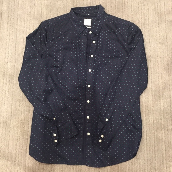 Gap navy and green dotted Tailored Shirt