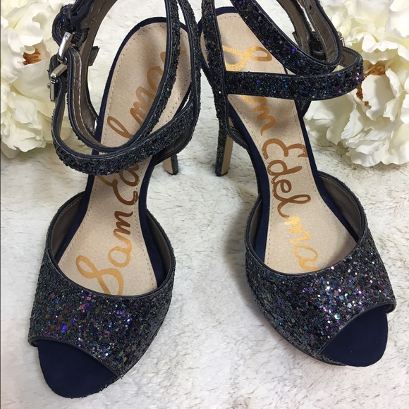 Final price! Sam Edelman Navy Glitter Nadine Heel