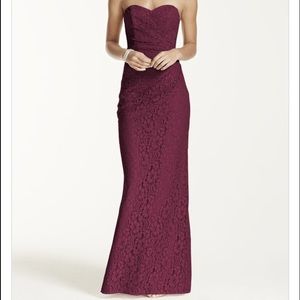 Davids bridal wine size 4 dress