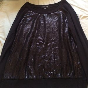 Black sequin top