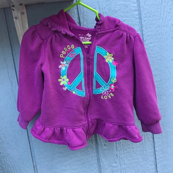 Peace ☮️ ✌️ Okie Dokie zip up hoodie