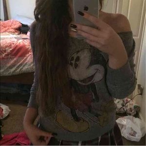 Mickey Mouse Off The Shoulder Top