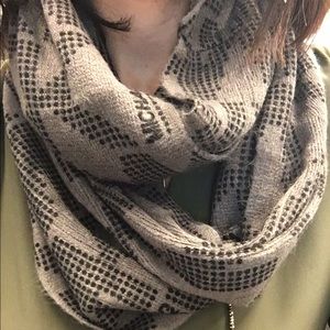 Michael Kors grey and black infinity scarf