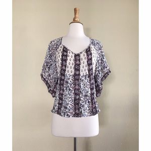Free People 'Mix it Up' Printed Blouse