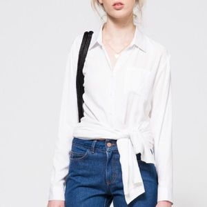 Lightweight Button Down Wrap Shirt