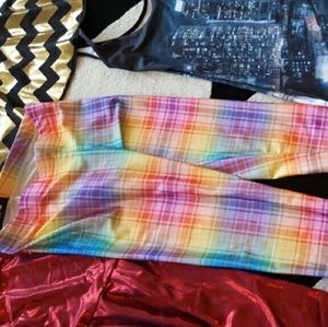 Black milk  Tartan Rainbow leggings
