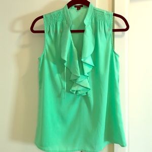 Lime Green Ruffled Top