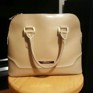 Tan Ivanka Trump dome satchel handbag