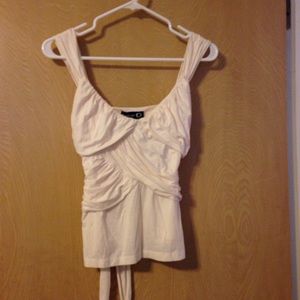 Sexy cream cotton BeBe tank top. New w/o tags