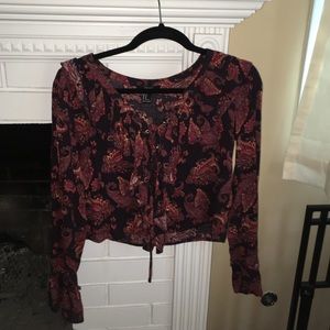 Fun paisley designed crop top