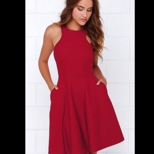 NWOT Lulus Red Racerback Dress