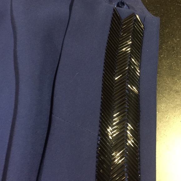 BCBG cobalt blue dress with black side sequins - Picture 3 of 4