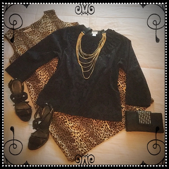 CHICO'S Circle Design Dress Coat