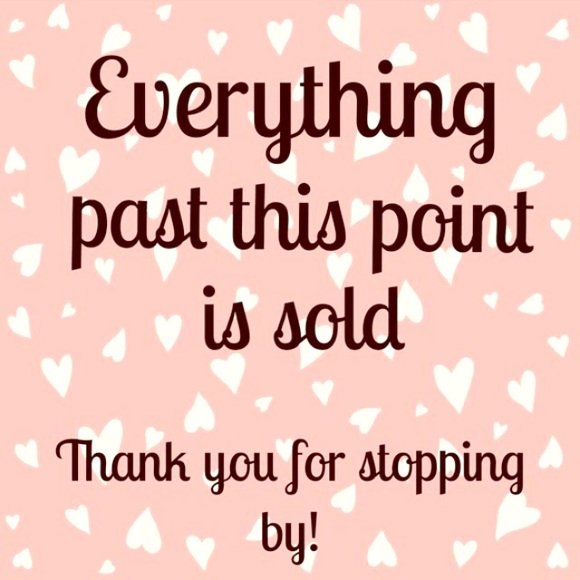 Everything Below is Sold