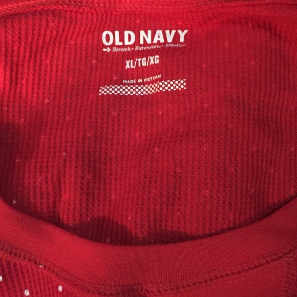 Old navy long sleeve shirt. Red with polka dots