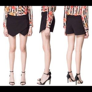 Zara Basic Asymmetrical Black Skort