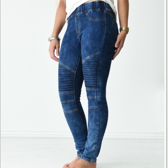 Denim moto leggings bundle