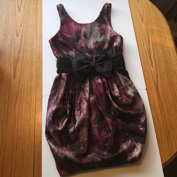 Alice + Olivia Marie Tulip Dress w/ bow belt