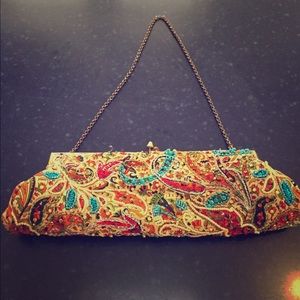 Antique Indian bag Multicolor Sequins & beads