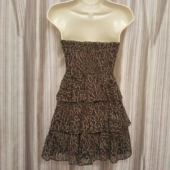 🎀GUESS Ruffle Leopard Dress - Picture 3 of 4