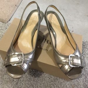 Cole Haan Slingback Greenish Gold size 6.5B