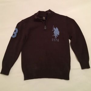 U.S. POLO ASSN. Boys 1/4 zip sweater
