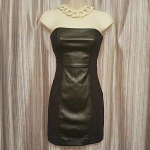 🔥GUESS FAUX LEATHER BODY CON DRESS
