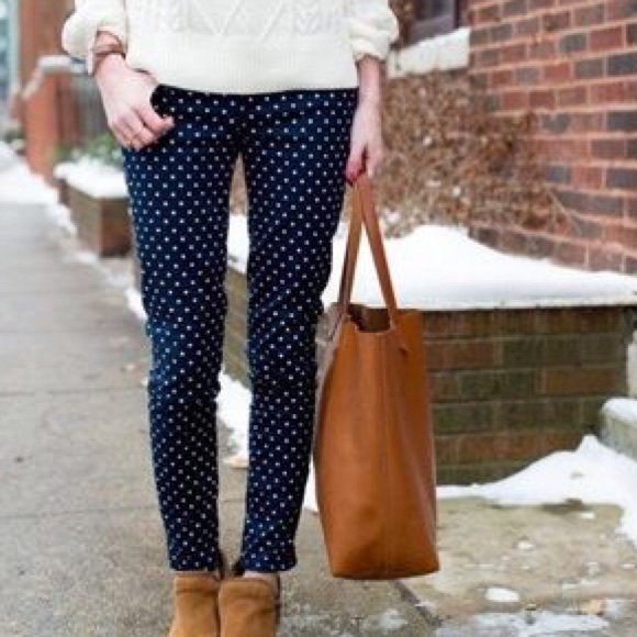 j crew polka dot jeans