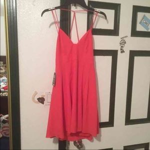 NEW cross back/ open back fit and flare dress