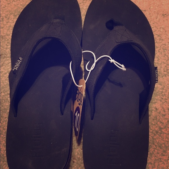 Black flip flops