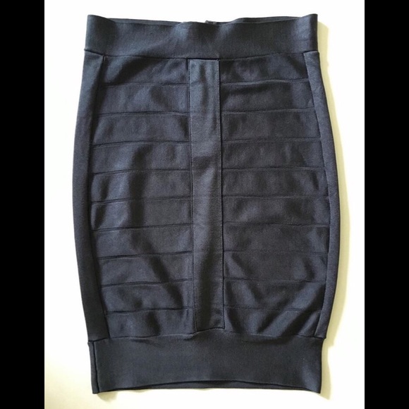 French Connection Charcoal Grey Bandage Skirt